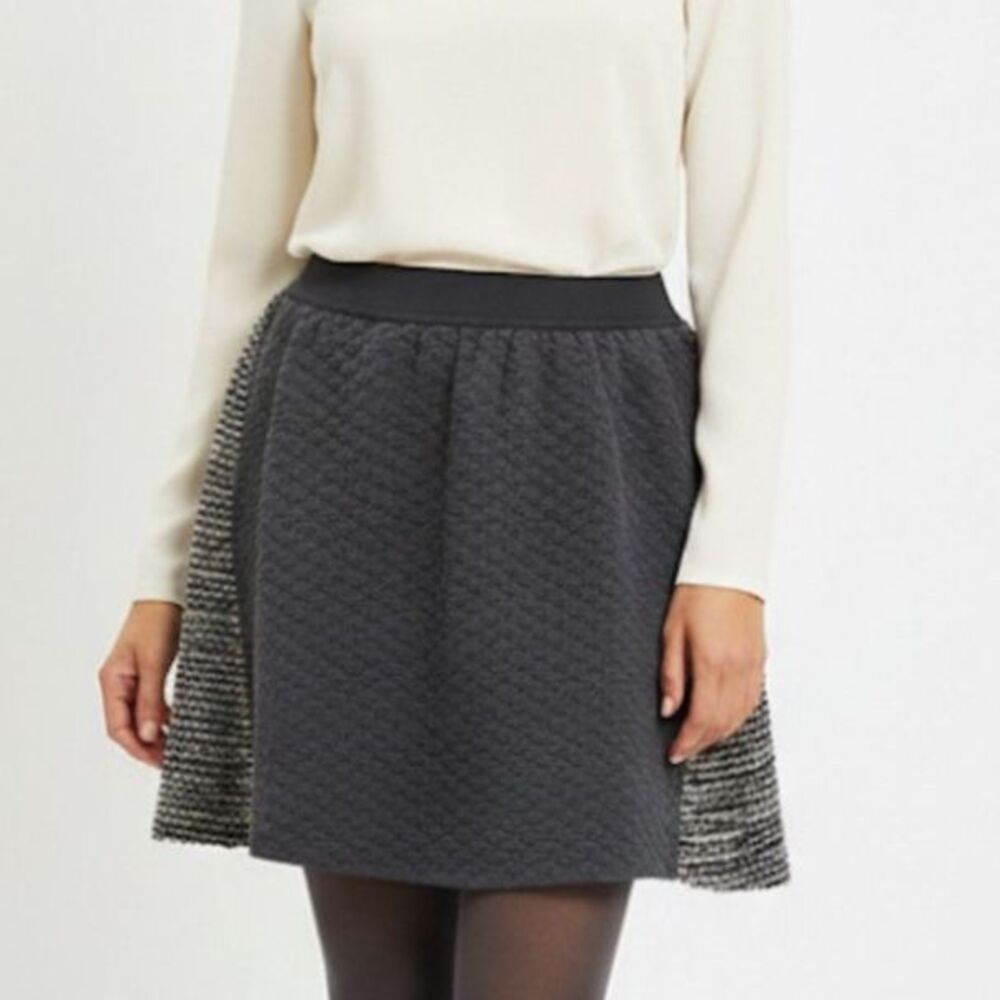 Sanctuary Clothing Grey Quilted & Tweed A-Lone Skirt Size XS